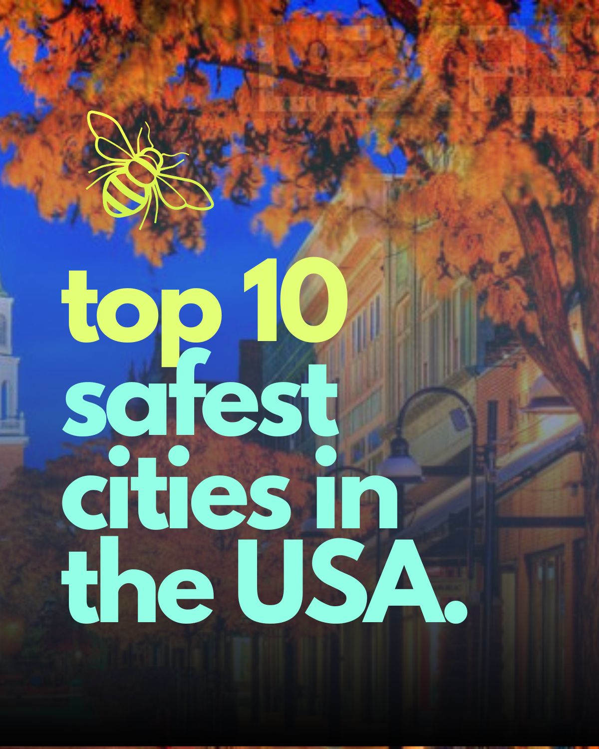 Top 10 safest states in The United States.