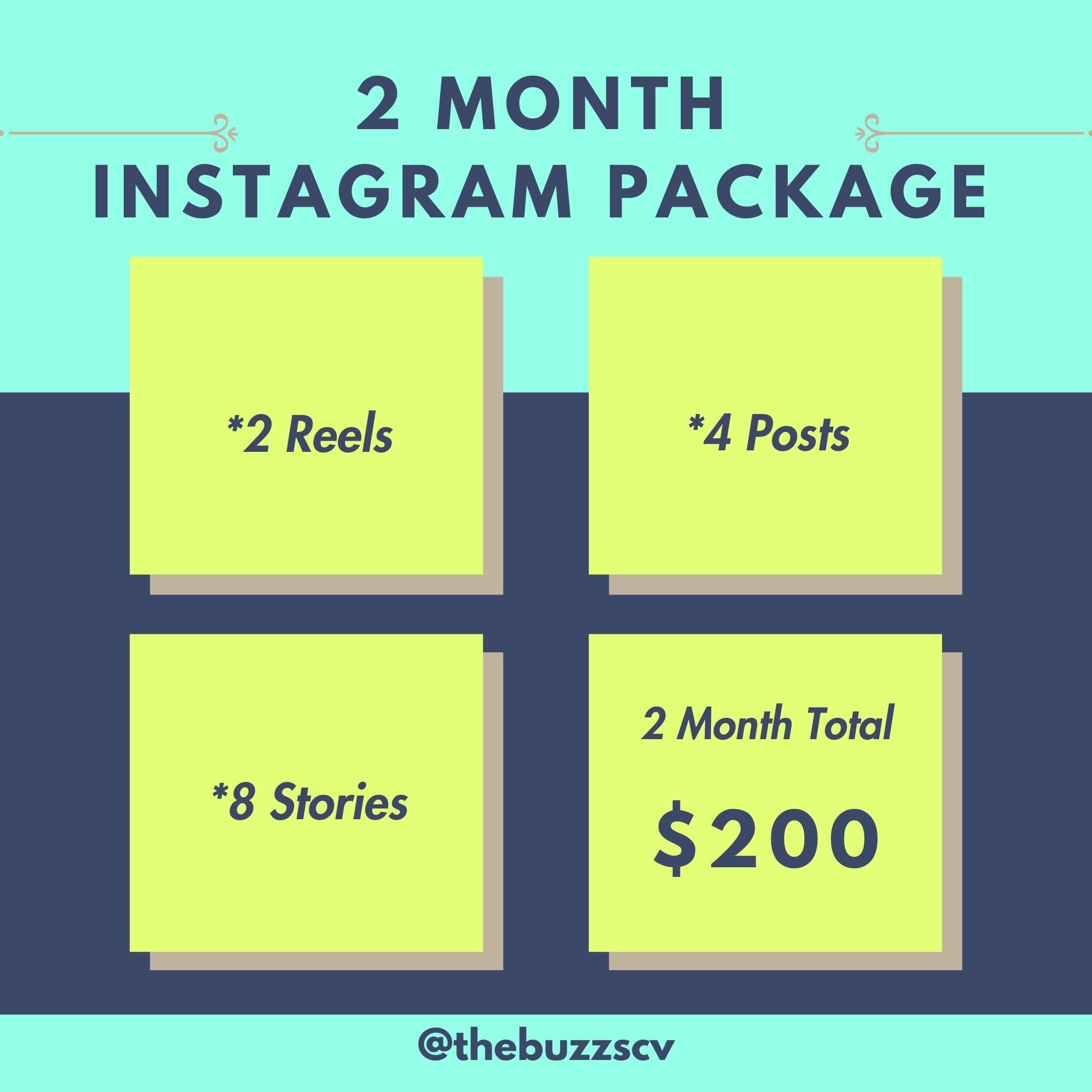 *BUZZ Marketing* (2 Month Social Package)