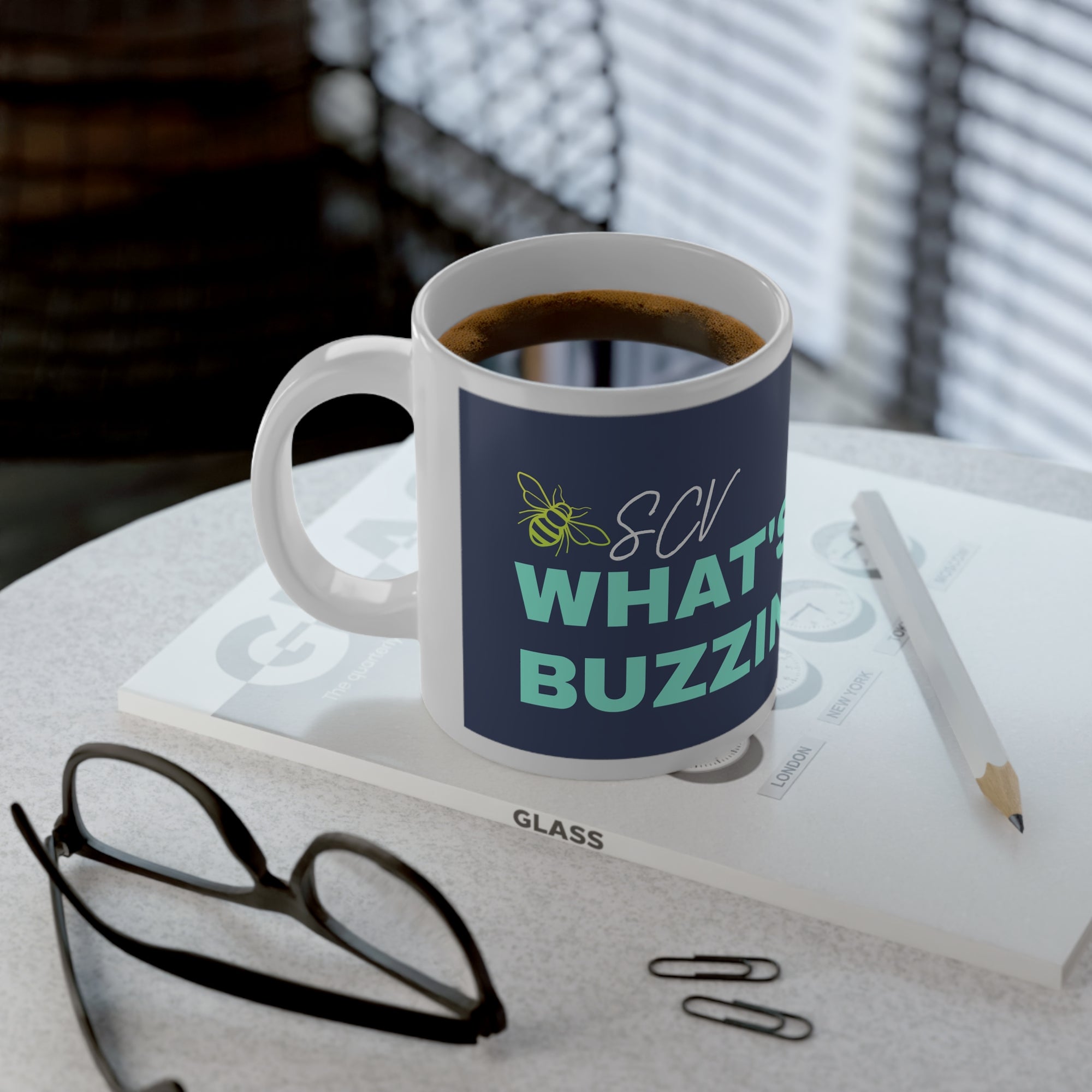 *What's Buzzin?* (Jumbo Mug, 20oz)